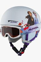 ALPINA Zupo Disney casco da sci + occhiali bambina bianco
