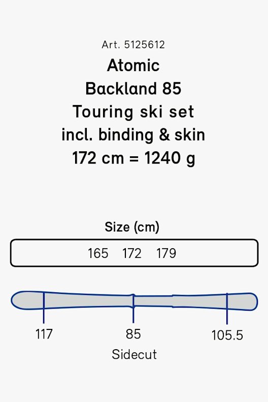 ATOMIC Backland 85 Tourenski Set + Fell 19/20