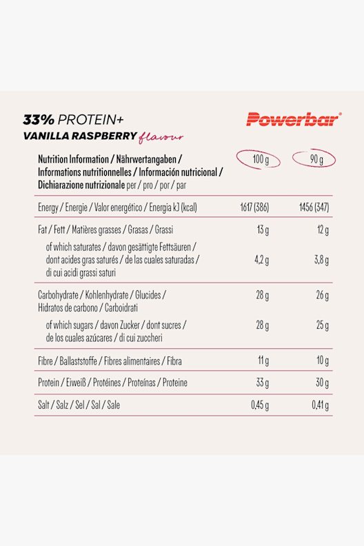 Powerbar Protein Plus 33 10 x 90 g barre énergétique