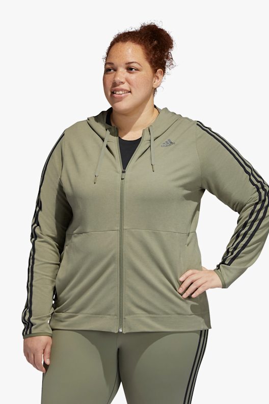 adidas Performance 3 Streifen Plus Size Damen Trainingsjacke