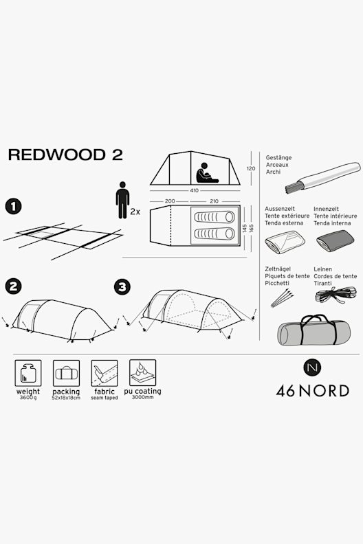 46 NORD Redwood 2 tente