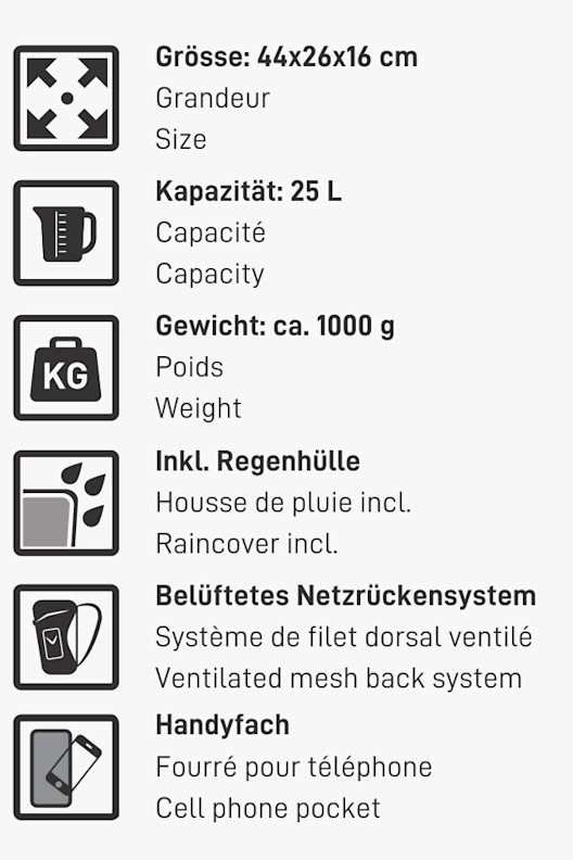 46 NORD Denali Pro 25 L sac à dos de randonnée