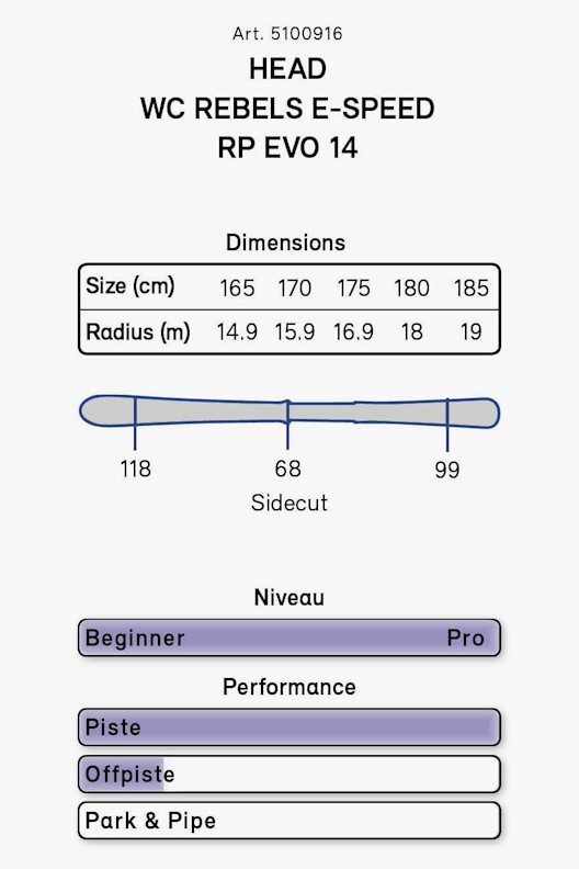 HEAD WC Rebels e-Speed set sci 20/21
