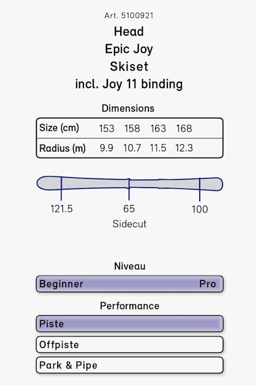 HEAD Epic Joy ski set femmes 19/20