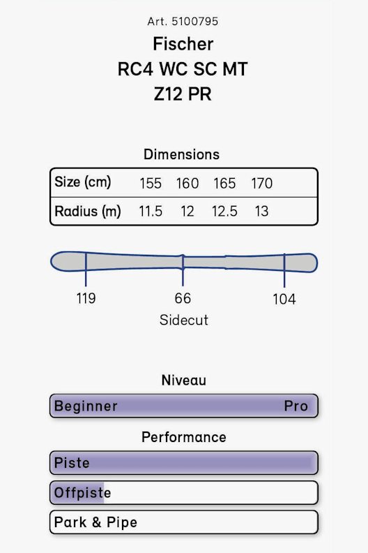 Fischer RC4 WC SC ski set 20/21