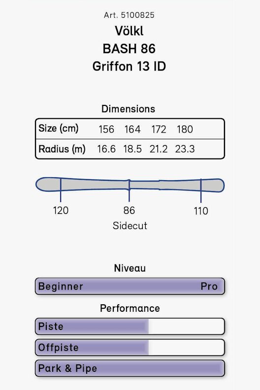 Voelkl Bash 86 ski set 20/21