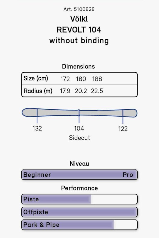 Voelkl Revolt 104 ski 20/21