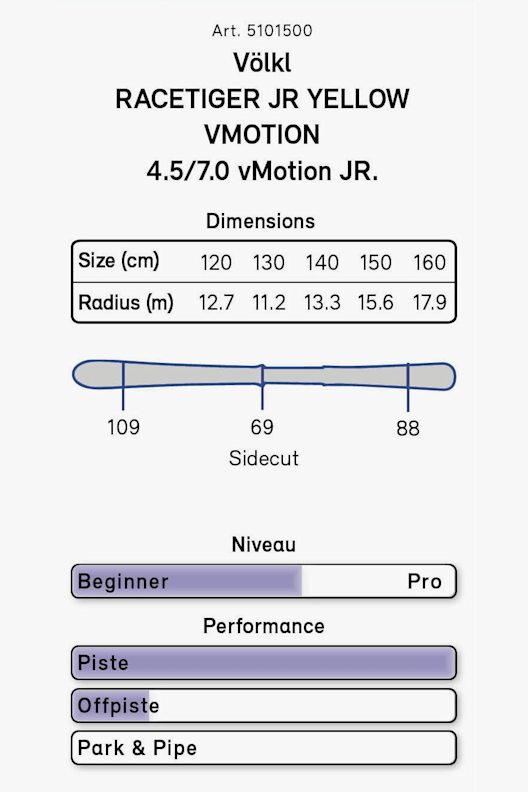 Voelkl Racetiger set sci bambini 20/21