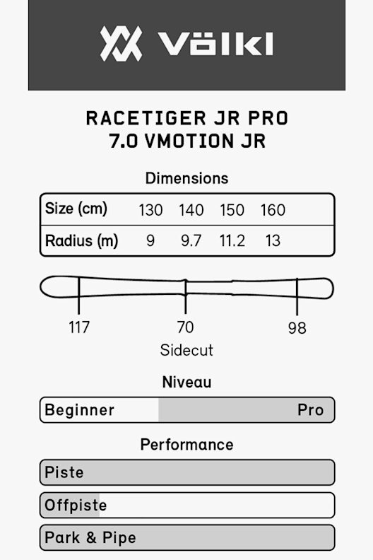 Voelkl Racetiger Pro Kinder Ski Set 20/21