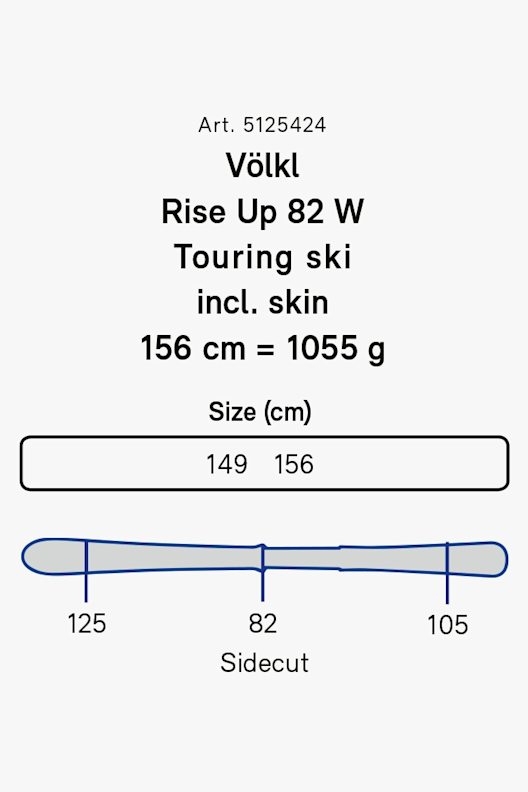 Voelkl Rise Up 82 ski de randonnée + peaux de phoque femmes 20/21