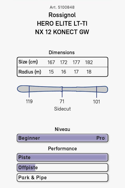 Rossignol Hero Elite LT-TI ski set 20/21