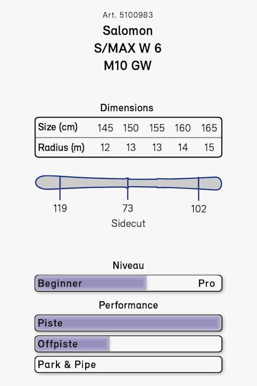 Salomon S/MAX 6 set sci donna 20/21