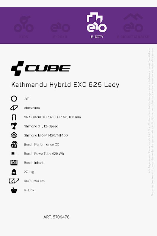 CUBE Kathmandu Hybrid EXC 625 28 Damen E-Bike 2021