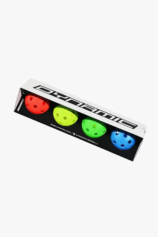Unihoc 4-Pack IFF-Matchball Dynamic Unihockeyball