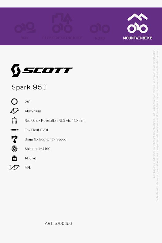 SCOTT Spark 950 29 mountainbike uomo 2021