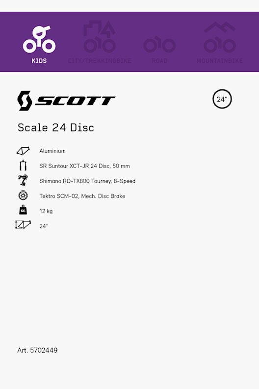 SCOTT Scale Disc 24 mountainbike enfants 2021