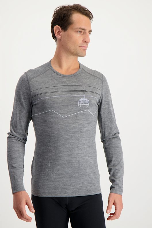 icebreaker 200 Oasis Peak to Peak Lift Herren Thermo Longsleeve