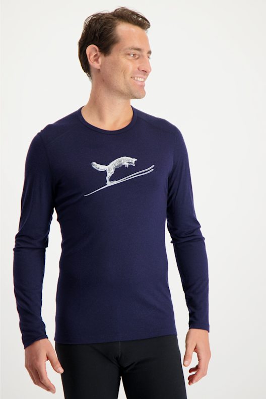 icebreaker 200 Oasis Fox Jump Herren Thermo Longsleeve