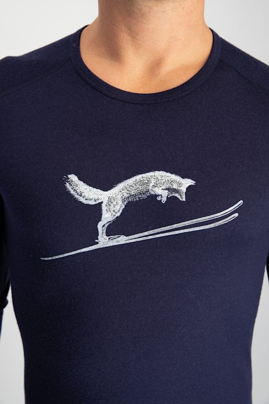 icebreaker 200 Oasis Fox Jump Herren Thermo Longsleeve