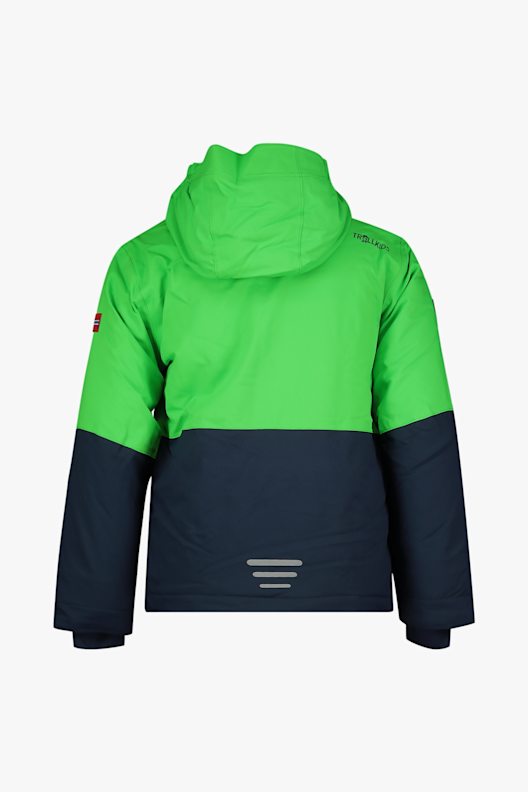Trollkids Hallingdal Veste de Ski, Orange/Bleu Marine, Taille 98