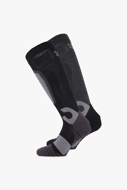 Bridgedale Calze Da Sci Di Fondo Uomo - Modello XC Classiche, Colore Grigio Tortora, Morbide E Termiche