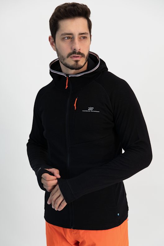 2117 OF SWEDEN Gasska Merino Hooded Herren Midlayer in schwarz