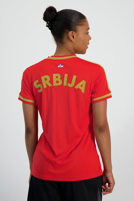 Femme Mon Coeur Bat Pour Le Portugal T-Shirt Avec Col En V Supportrice De L Equipe Nationale De Football