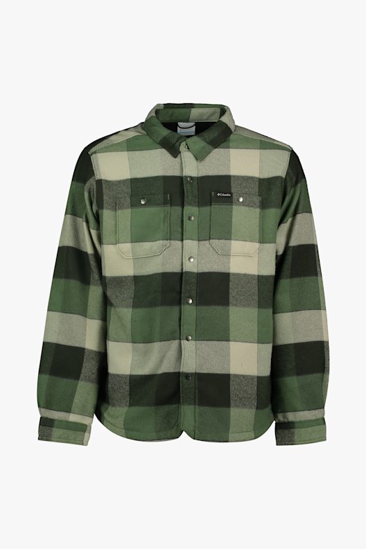 Chemise Homme Verte Vallée - Motif Cachemire (paisley) Bleu - 59% Lin 41% Coton - Vintage Années 2000 - Neuf Avec étiquettes