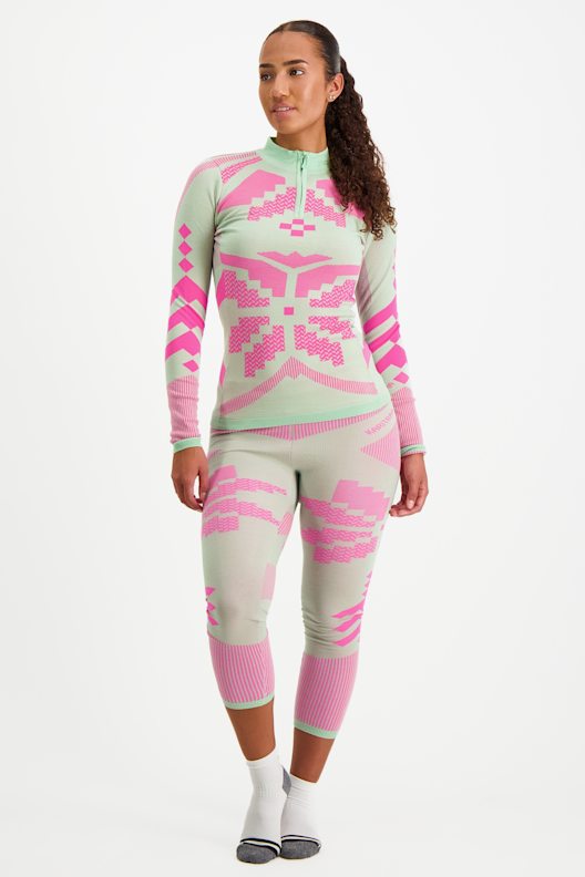 Kari Traa Faith Merino Half-Zip Damen Thermo Longsleeve in mint