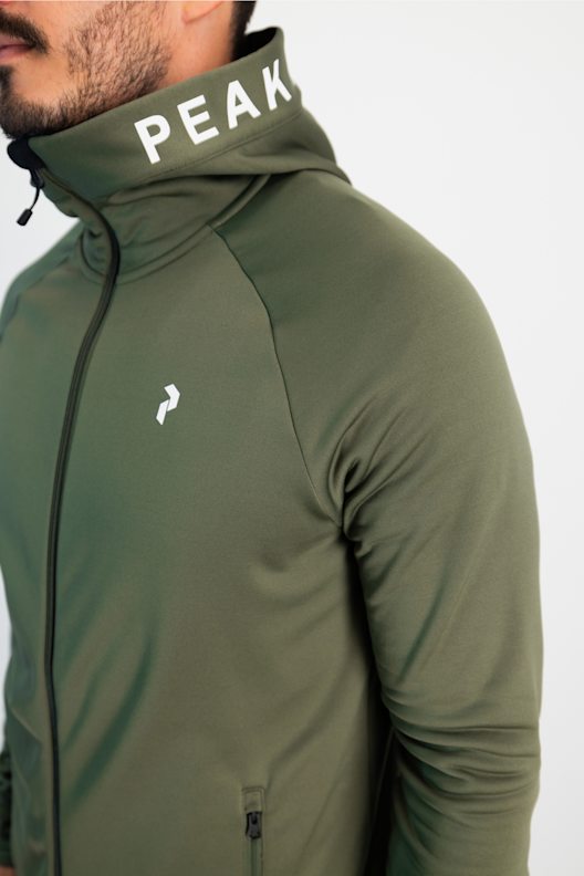 PEAK PERFORMANCE Rider Zip Hood Herren Midlayer in grün kaufen