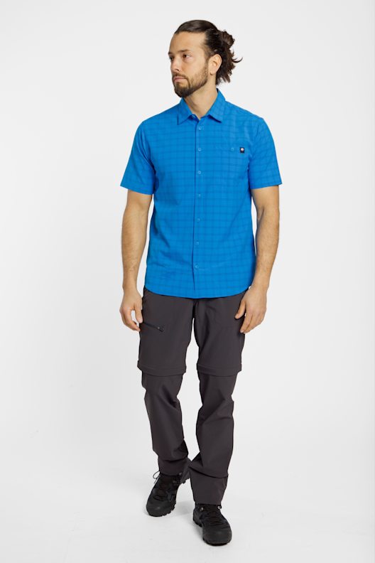 Chemise L.L.Bean Homme Manches Longues - Bleu Plaid, Taille XLT (Grand), Respirante