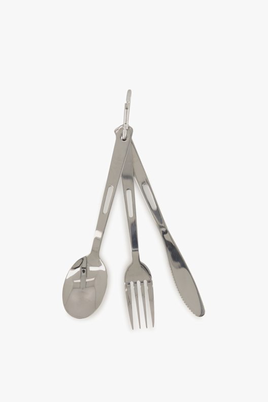 ADNEWX Vaisselle Camping 8 En 1 Acier Inox Pliante – Couverts Multifonctions Avec Mousquetons