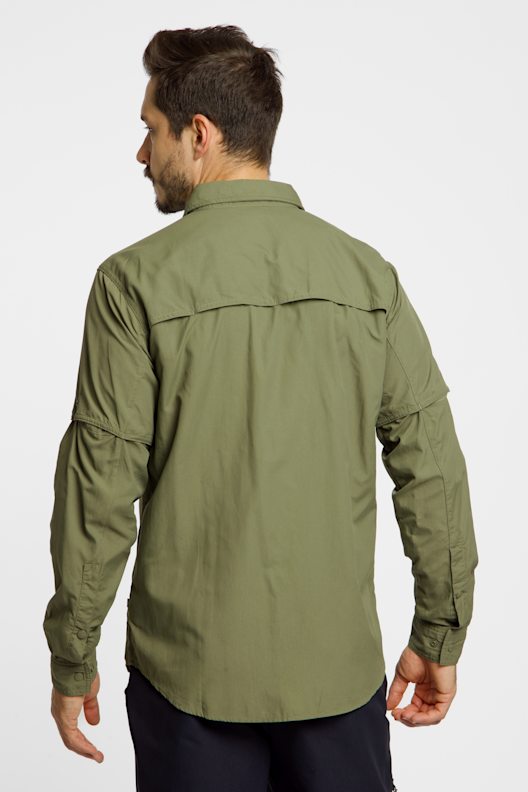 Chemise De Randonnée REI Homme, Taille S, Verte, Manches Longues, UPF 50, Boutonnée