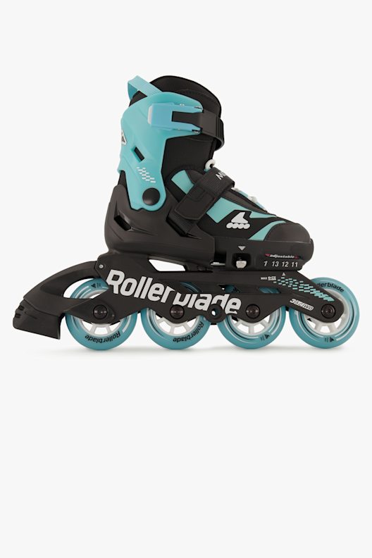 Rollerblade Microblade Pattini Inline Regolabili Su 4 Taglie Per Bambina – Scarpetta Junior Fit, Telaio Integrato, Ruote 72mm/80A