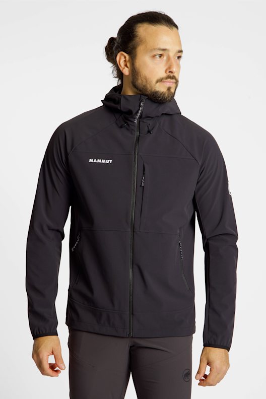 MAMMUT Ultimate Comfort Hooded Herren Softshelljacke in schwarz