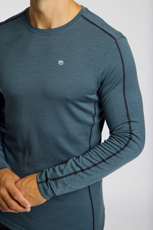 Ortovox 185 Rock'n'Wool Herren Thermo Longsleeve in grau kaufen