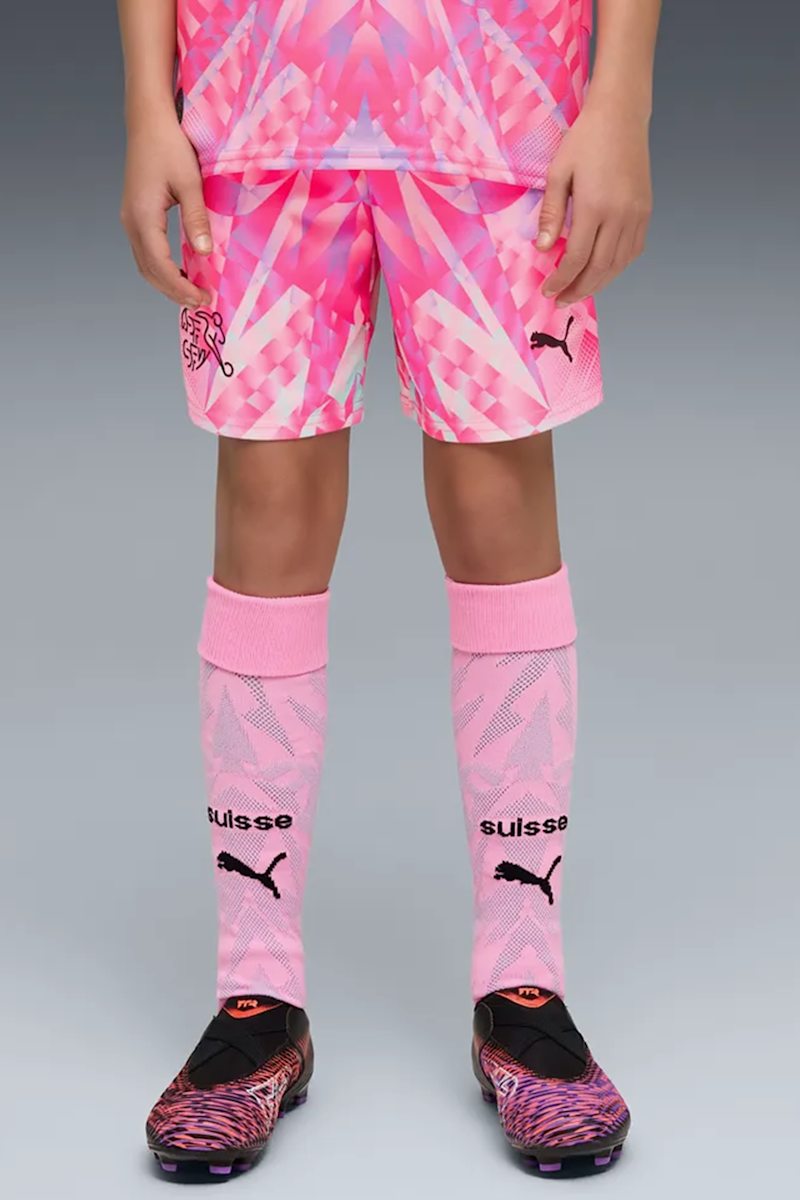 Puma Schweiz Replica Match Concept Kinder Torwartshort WM 2026 pink